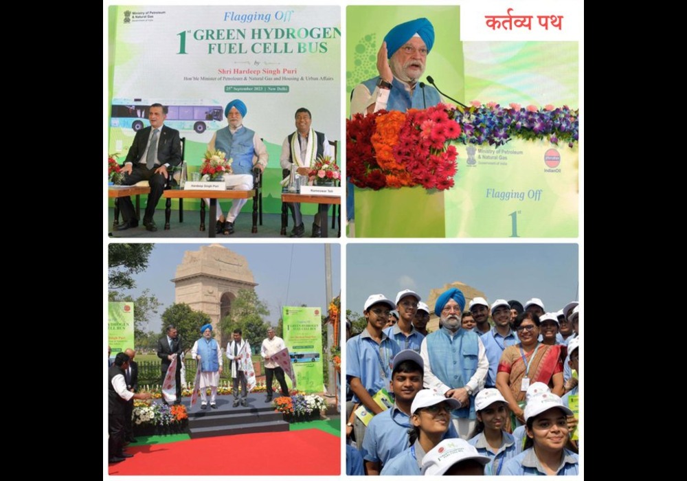 हरित ऊर्जा के क्षेत्र में भारत के बढ़ते कदम! PM Narendra Modi जी की दूरगामी सोच के परिणामस्वरूप देश वैश्विक हरित ऊर्जा बाजार में एक अगुआ के रूप में स्थापित हो रहा है। भावी पीढ़ी के उज्ज्वल भविष्य की आधारशिला के रूप में आज मैंने प्रथम हरित हाइड्रोजन फ्यूल 
