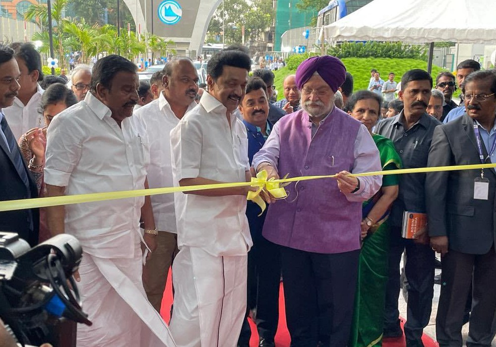 Inaugurated the Metro Bhawan of Chennai Metro Rail Limited Building in Nandanam, Chennai with Tamil Nadu CM Thiru M. K. Stalin