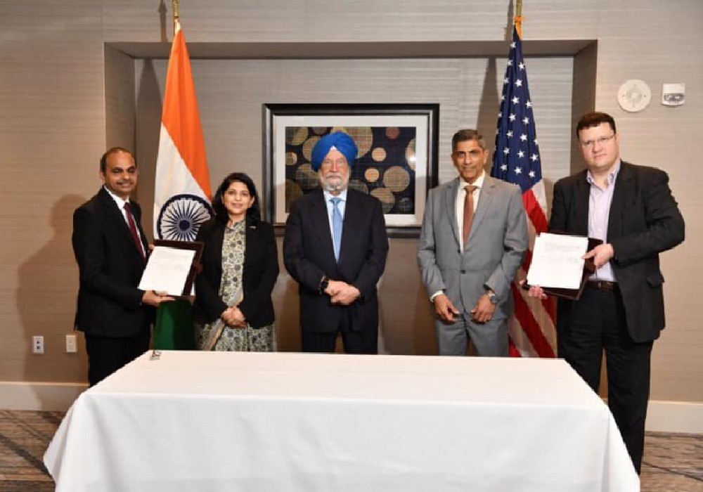 Witnessed the signing of 4 MoUs between India’s oil & gas entities & Global OFS providers & sector leaders as part of the US-India strategic clean energy partnership