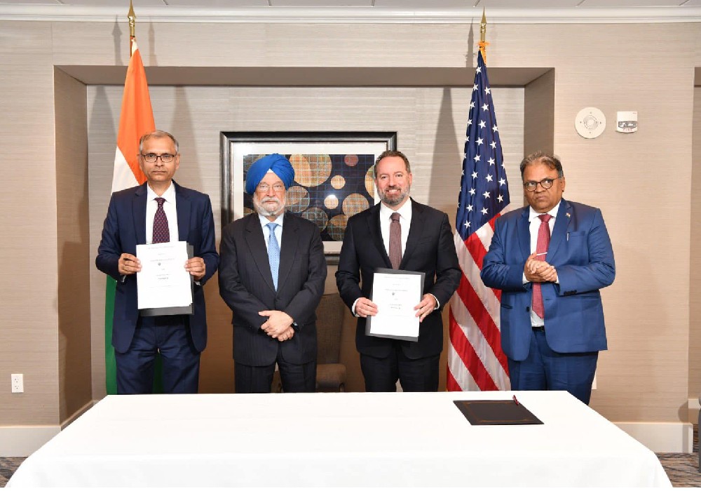Witnessed the signing of 4 MoUs between India’s oil & gas entities & Global OFS providers & sector leaders as part of the US-India strategic clean energy partnership