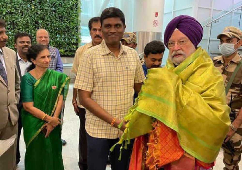 Received a warm welcome at Chennai airport