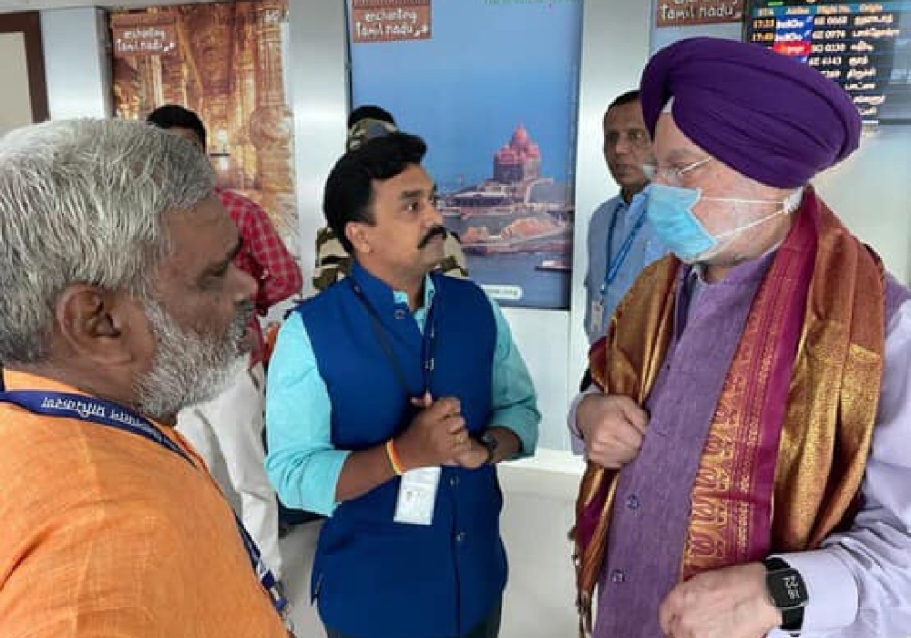 Received a warm welcome at Chennai airport