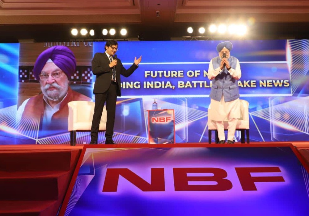 Discussion with Arnab Goswami on 'Future of News: Building India, Battling Fake News' at NBF National Conclave