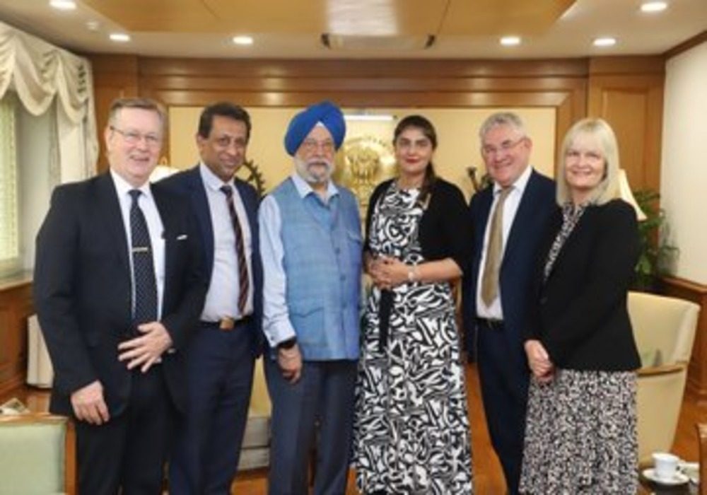 In the spirit of PM Narendra Modi Ji’s vision of Vasudhaiva Kutumbakam, I was happy to receive a delegation of Scottish Parliamentarians. Particularly proud to meet Sdrni PamGosalMSP who is the first person of Indian origin & first Sikh lady to be elected