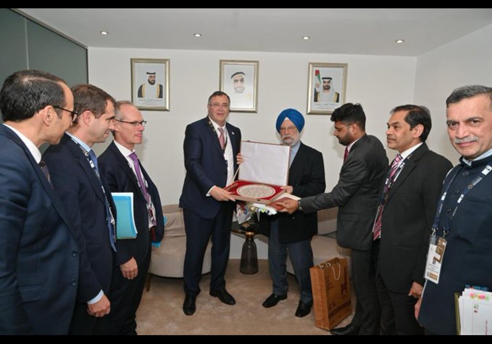 Happy to meet Chairman & CEO of TotalEnergies Mr PPouyanne in Abu Dhabi. Discussed ways to expedite the Mozambique project, India’s largest energy investment abroad. Also invited them to participate in the bidding for the one million sqkm ‘no go’ area now