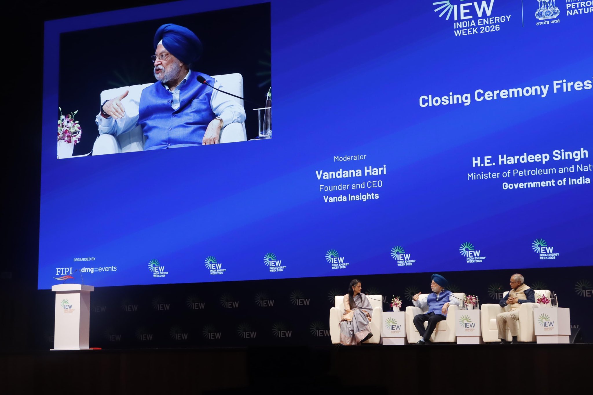 I express gratitude to all the oil professionals, captains and leaders of the energy sector, bright students and members of the media fraternity for participating in the highly successful 4th Edition of India Energy Week - IEW2026 which concluded today in