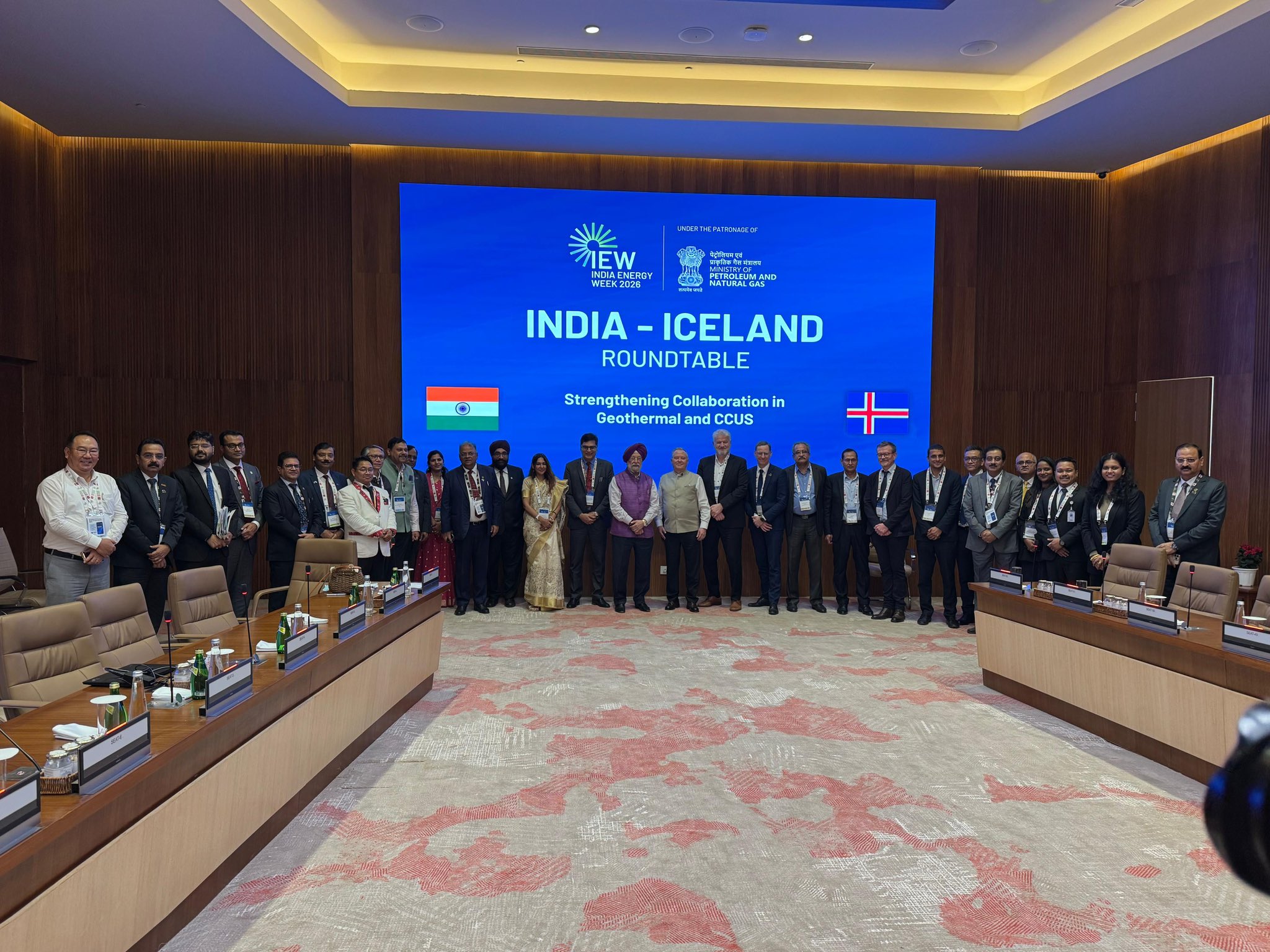 Happy to deliver the opening remarks at the Roundtable on India-Iceland Cooperation in the energy sector at the India Energy Week 2026 in Goa.