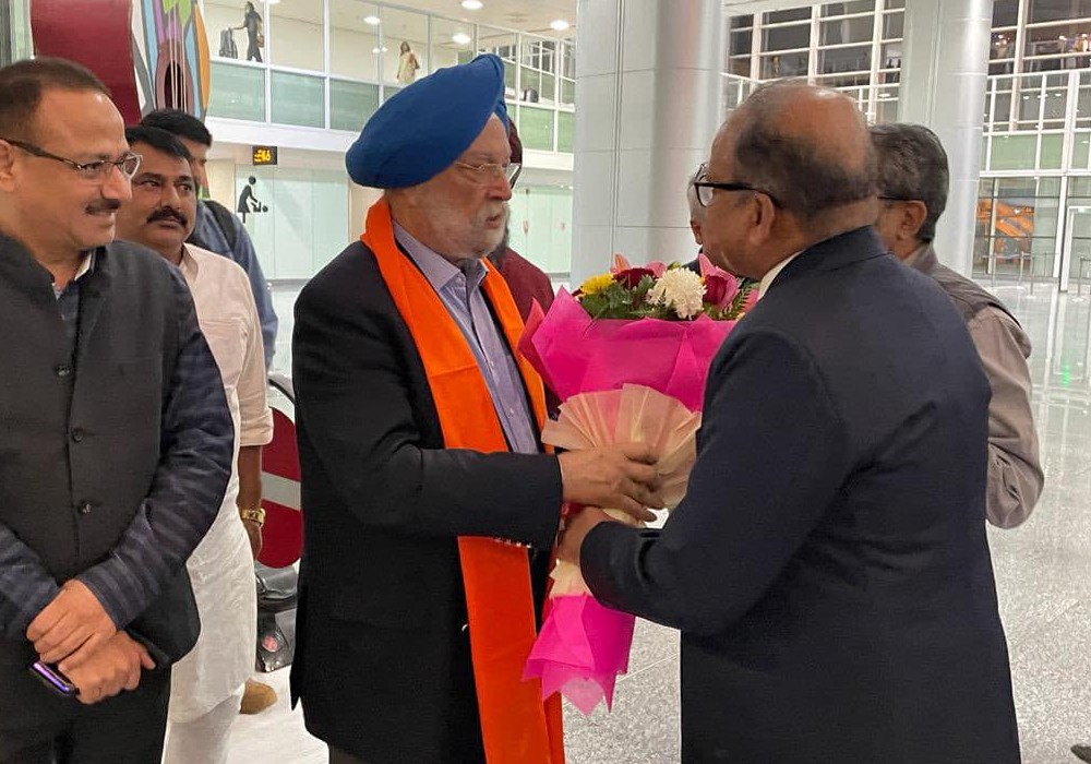 Arrived in Chandigarh to attend the 'Job Fair' by Hon'ble Prime Minister Shri Narendra Modi ji virtually