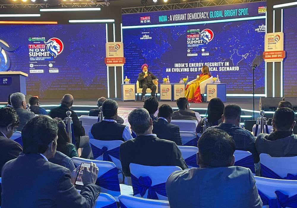 At the Times Now Summit 2022 on the theme ‘India: A Vibrant Democracy, Global Bright Spot’