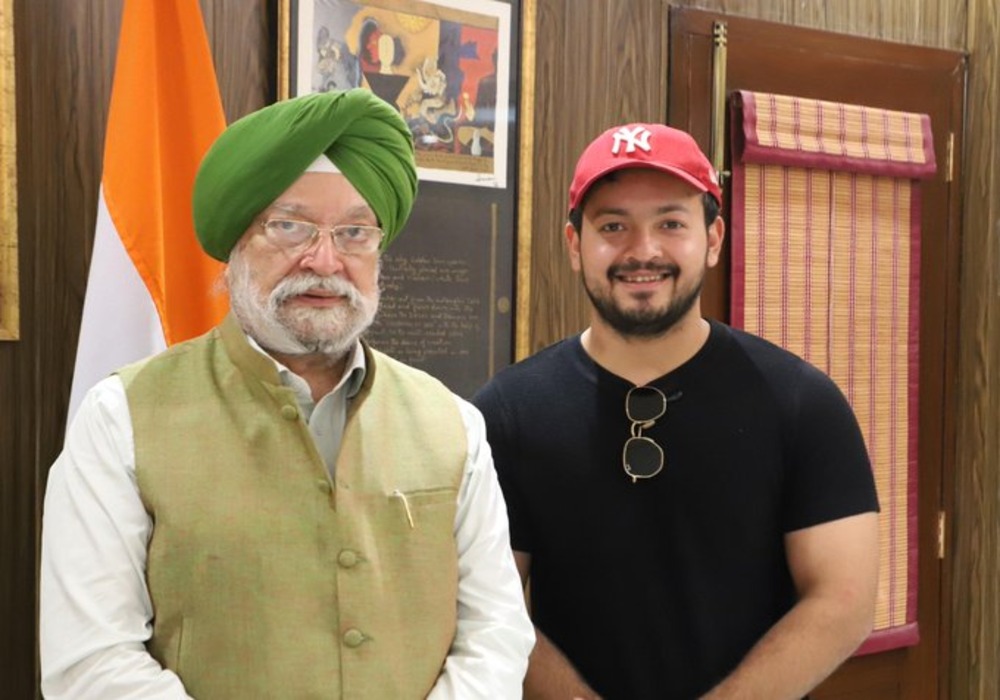 Happy to meet the role model for legions of his followers, travel vlogger & photographer Anunay Sood at my residence.