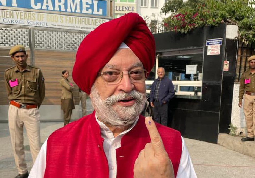 Exercised the Right to Vote at the polling booth in Mount Carmel School, Anand Niketan in Ward No.153 Vasant Vihar