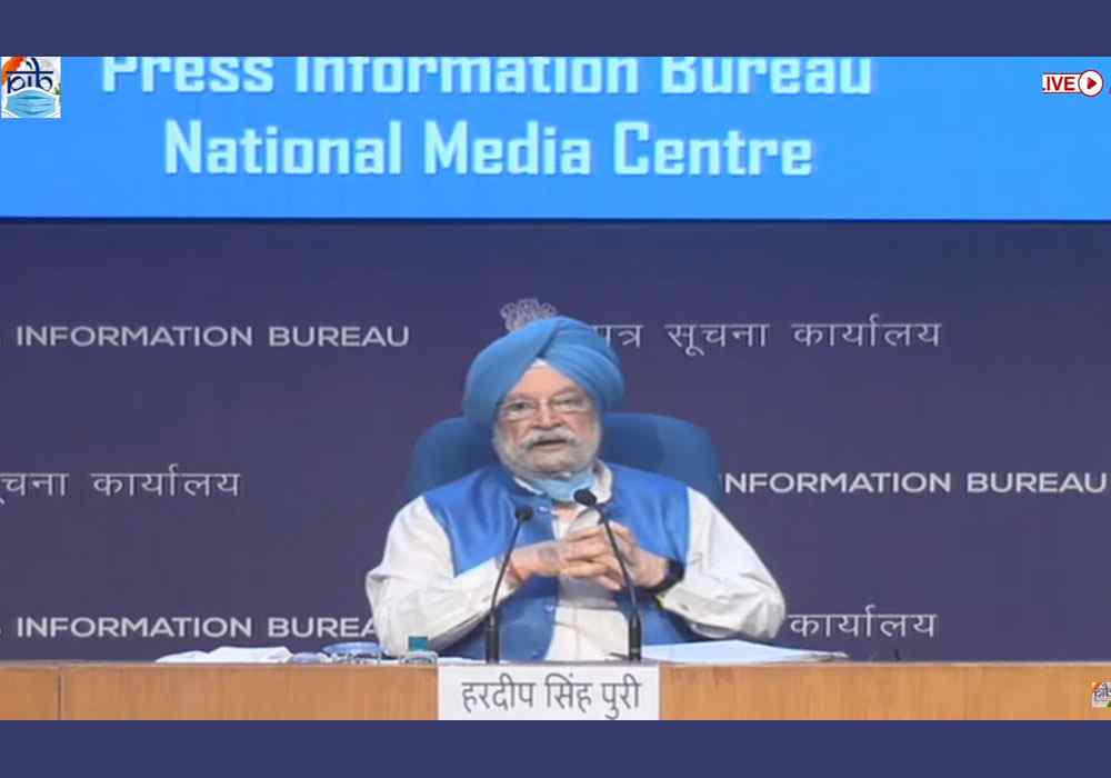 Press conference by Union Minister Hardeep Singh Puri