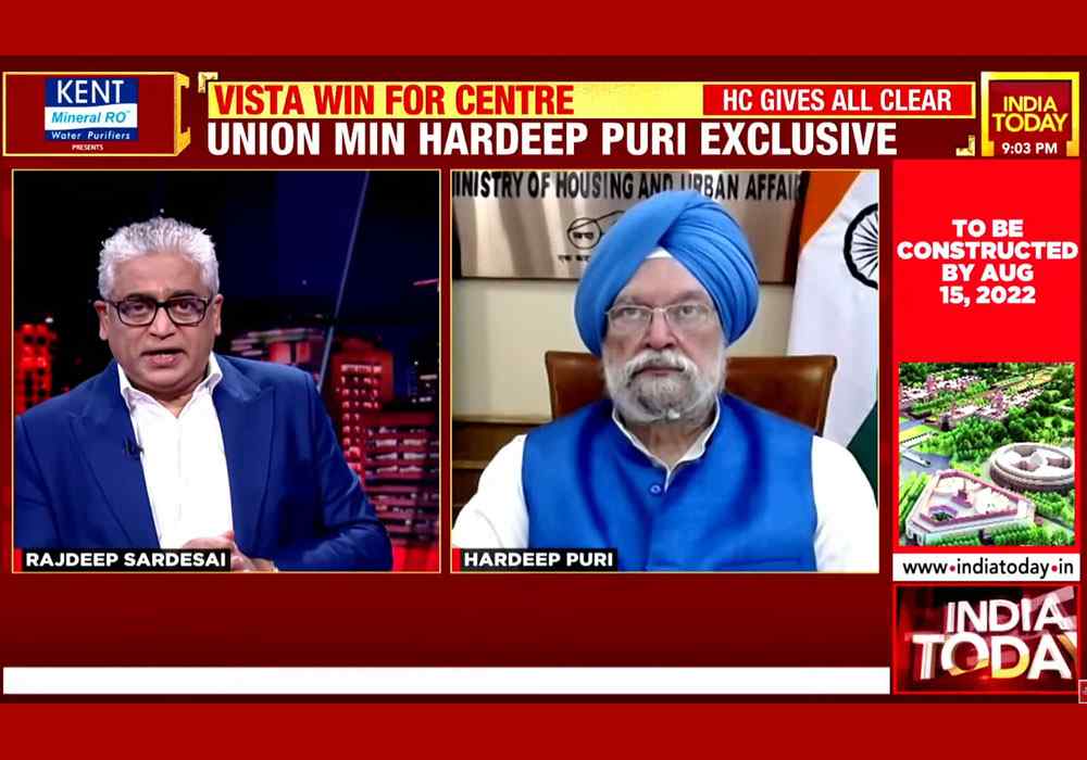 Union Minister Hardeep Puri Exclusively Defends Central Vista Project | News Today (Full Video)